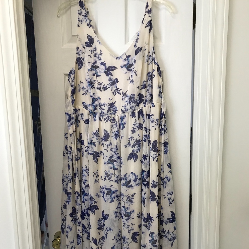 Torrid Blue and White Floral sundress